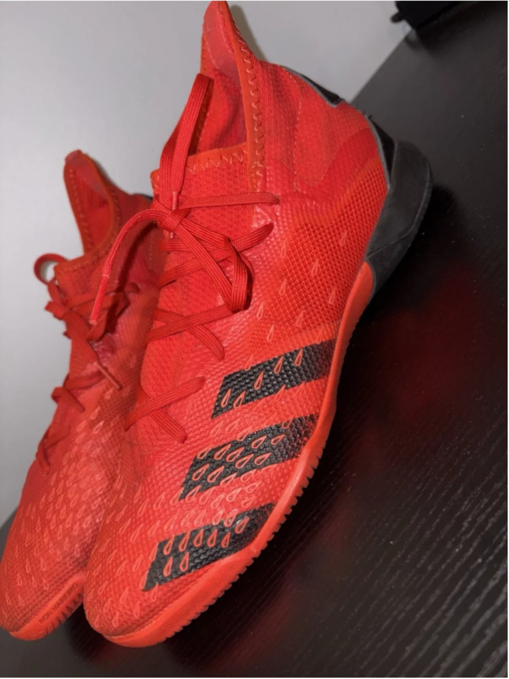 Adidas Predator Freak.3 Indoor Soccer Shoes Red Black Mens Size 10 FY6316